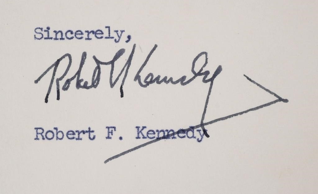 ROBERT F. KENNEDY, SIGNED LETTERHand