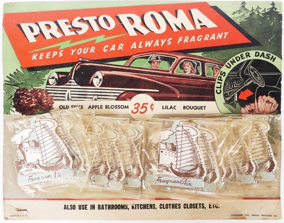 1941 PRESTOROMA ADVERTISING DISPLAYCar