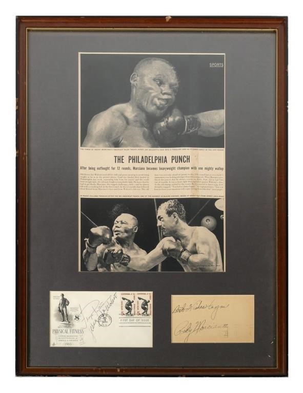 MARCIANO PATTERSON SIGNED BOXING 36409a