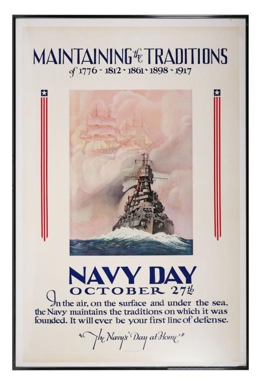 ORIGINAL 1938 NAVY DAY POSTERRare