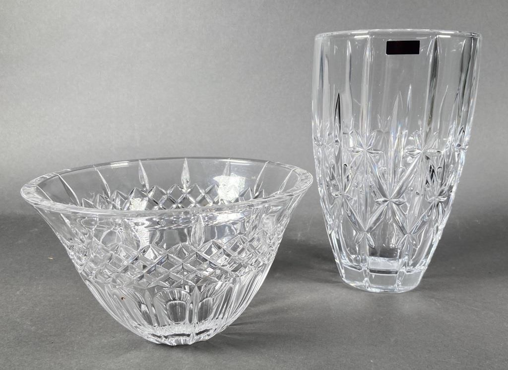 2 PC WATERFORD 9 SPARKLE VASE 3640d6