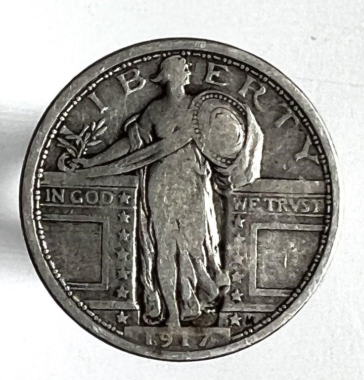 US 1917 STANDING LIBERTY QUARTER 25CUS