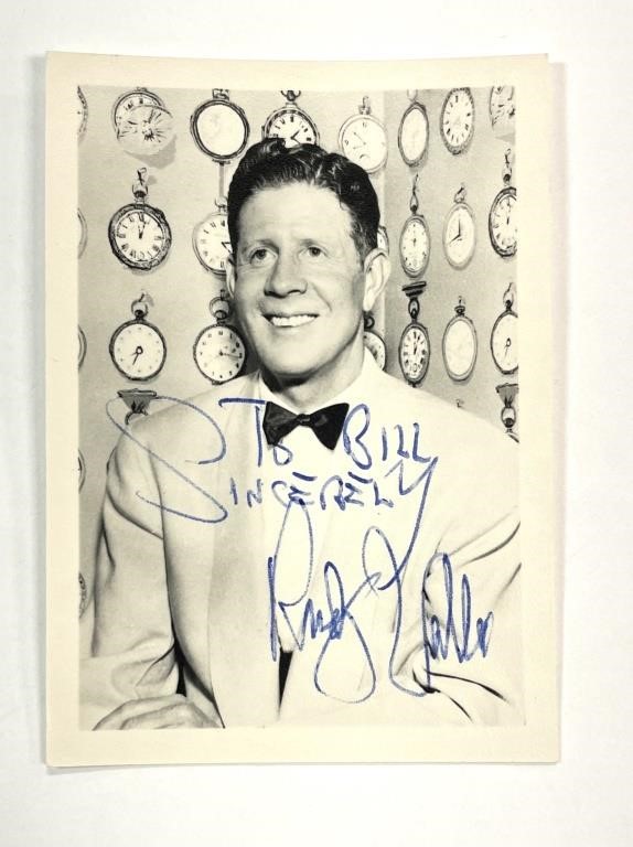 RUDY VALLEE SIGNED PHOTOGRAPHSmall signed