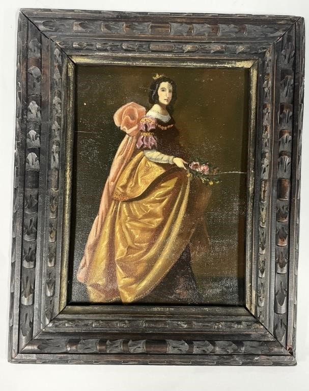 PAINTING OF SAINT CASILDA OR ISABELSmall 36413e