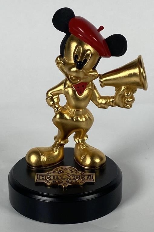 HOLLYWOOD MICKEY LE GOLD PLATED PEWTERHollywood