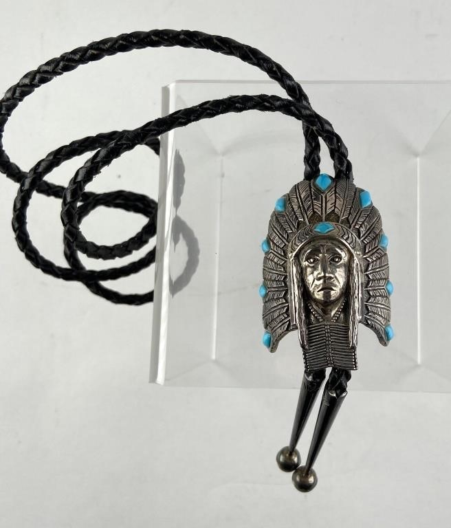 STERLING SILVER TURQUOISE INDIAN 364181