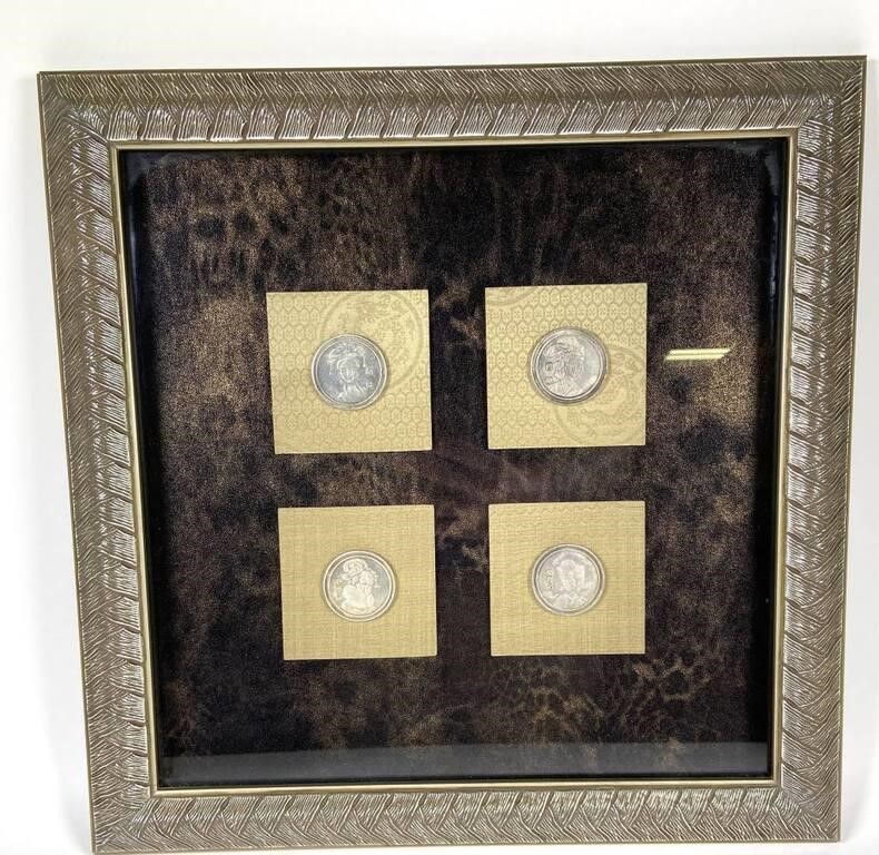 FRAMED CHINESE COIN SHADOWBOXFour