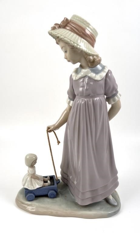 LLADRO 5044 PULLING DOLLS CARRIAGE