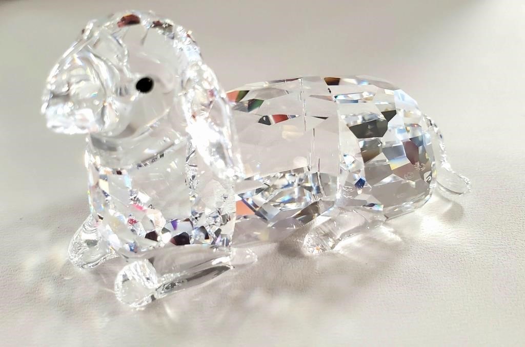 SWAROVSKI CRYSTAL MOTHER SHEEP LYING