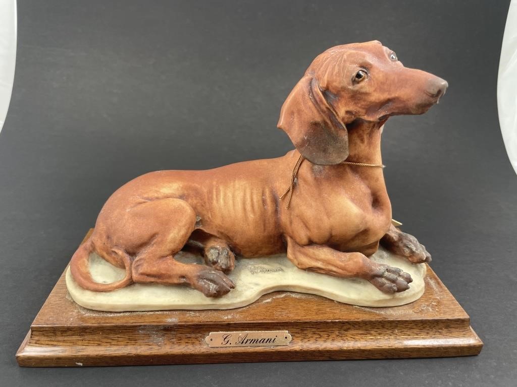 ARMANI DACHSHUND FIGURINE CAPODIMONTECapodimonte 3641f3