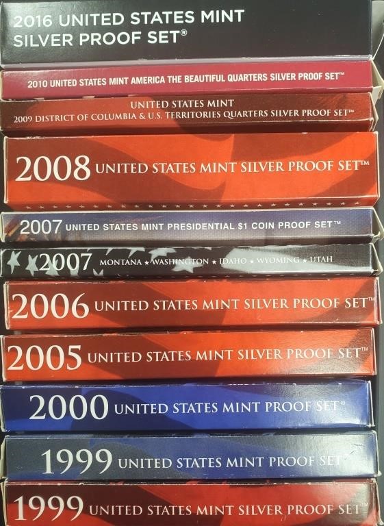 (11) US PROOF SETS 1999-2016 VARIOUS