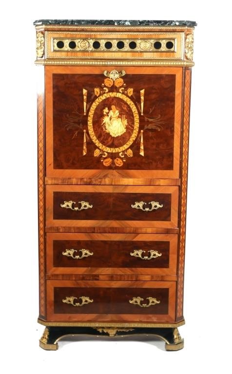 MARQUETRY AND ORMOLU SECRETAIREEarly 36423b