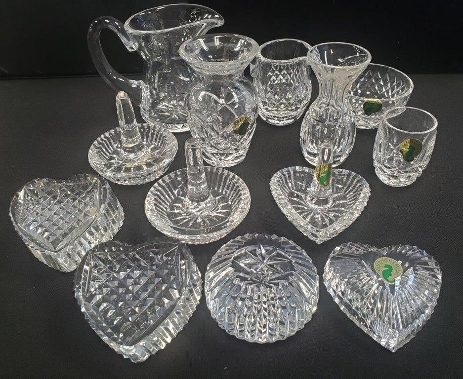  13 WATERFORD CRYSTAL PIECESTray 364234