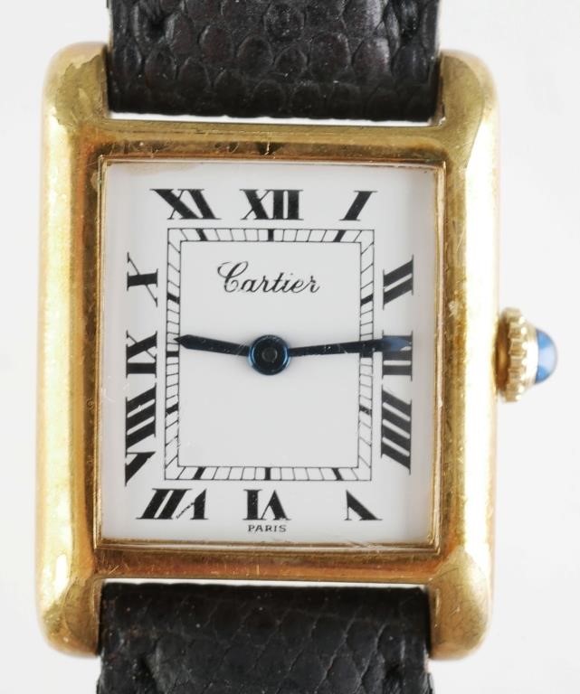 CARTIER PARIS 18K EP TANK WATCHCartier 36423f