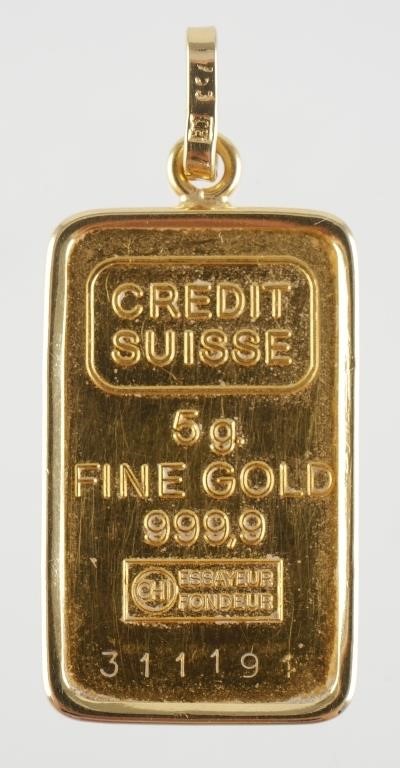 CREDIT SUISSE 5 GRAM .9999 FINE