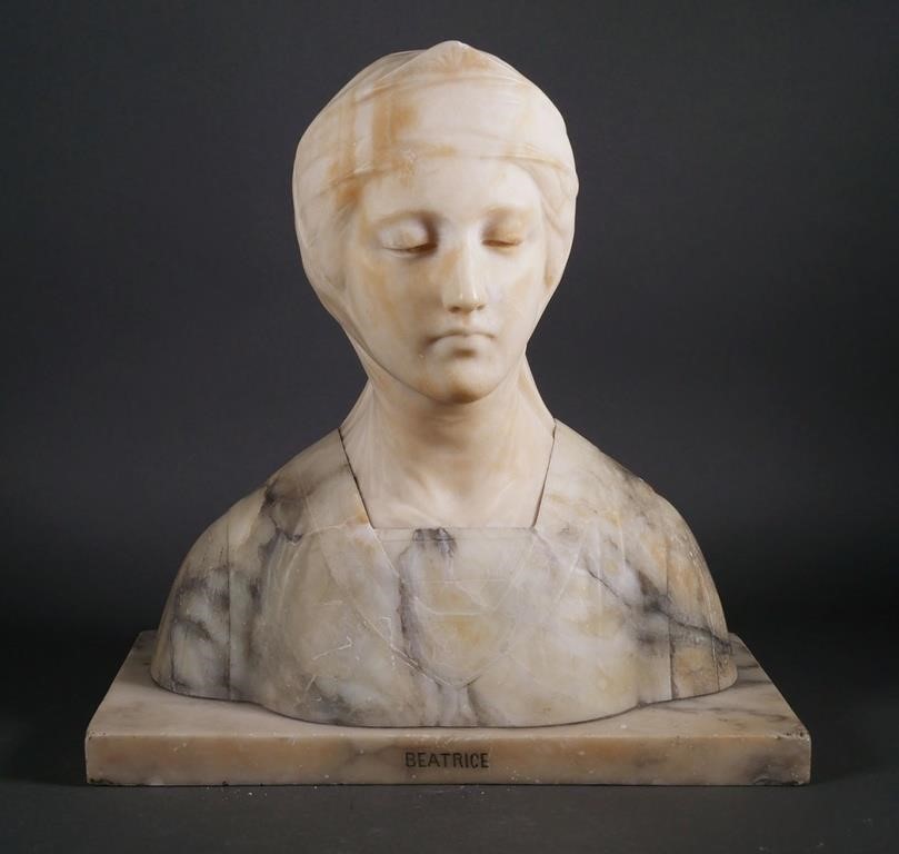  BEATRICE MARBLE BUST19th 364267