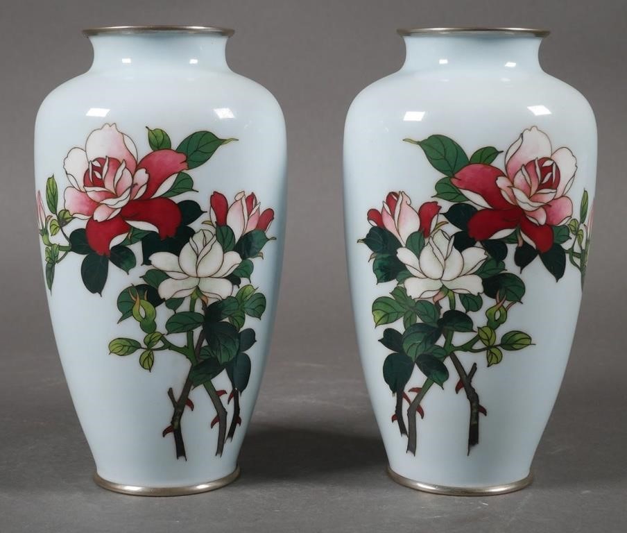 JAPANESE CLOISONNE VASESTwo Japanese 364280