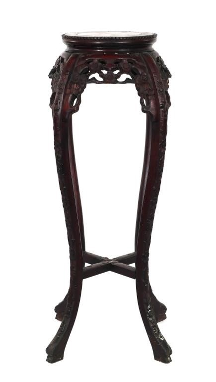 ASIAN PLANT STANDCarved rosewood 3642bf