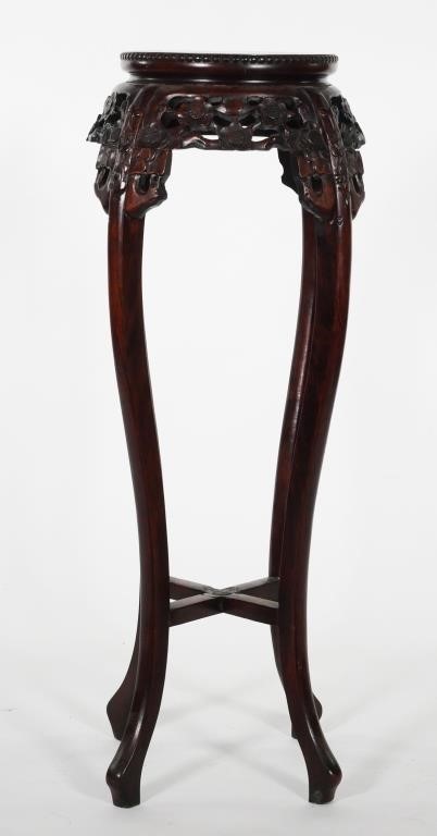 ASIAN PLANT STANDCarved rosewood
