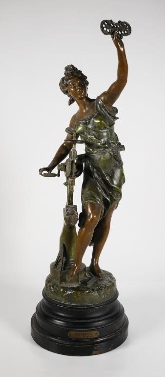 BRONZE FIGURE OF INDUSTRYLarge 3642dc