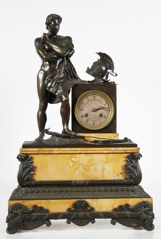 DUVAL A PARIS FRENCH FIGURAL CLOCKLarge