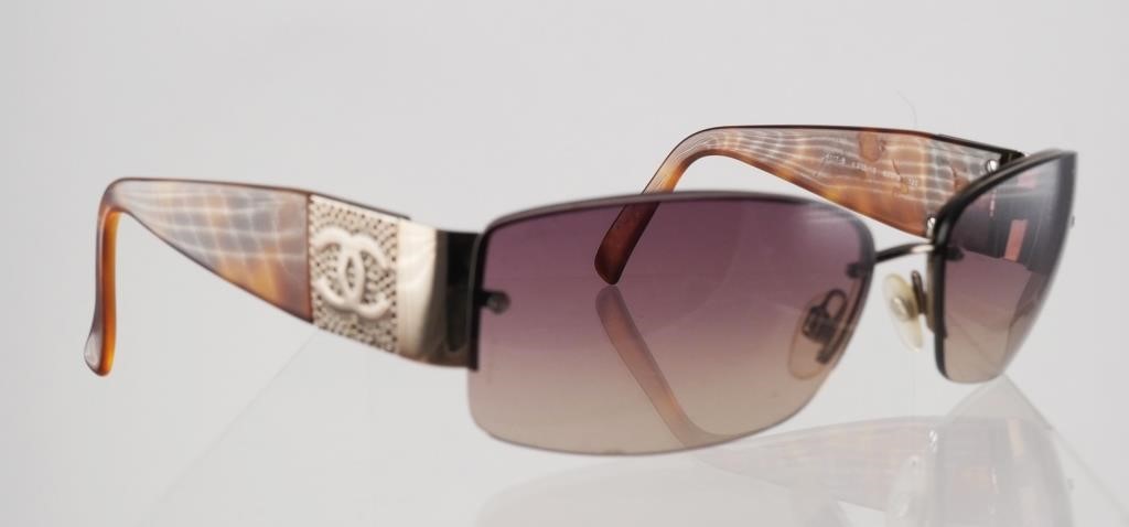 CHANEL 4117B TORTOISE RIMLESS SUNGLASSESAuthentic 36432c