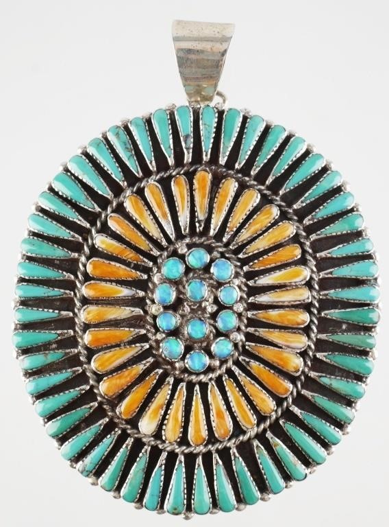 STERLING TURQUOISE AND OPAL PENDANTNative 364338