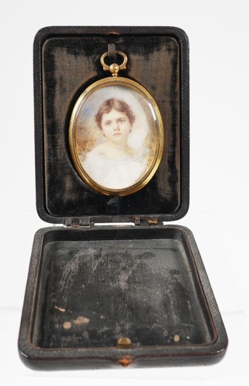 CLARA LOUISE BELL MINIATURE PORTRAIT 3643bc