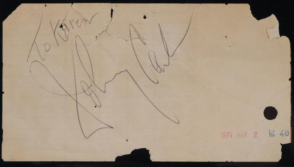 JOHNNY CASH SIGNED RECEIPTEarly 3643d2