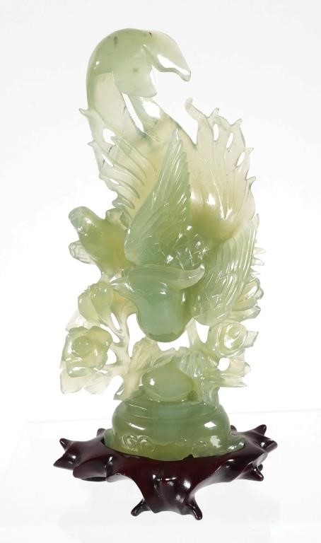 CHINESE JADE BIRD CARVINGFaux jade