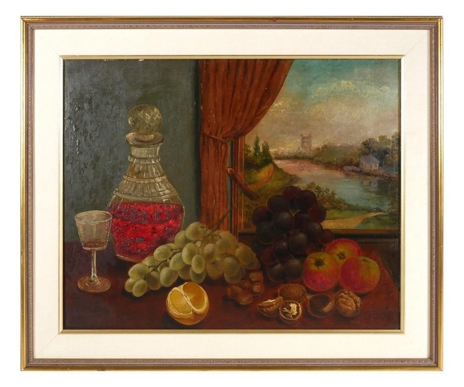 STILL LIFE PAINTING, OIL ON CANVASUnsigned