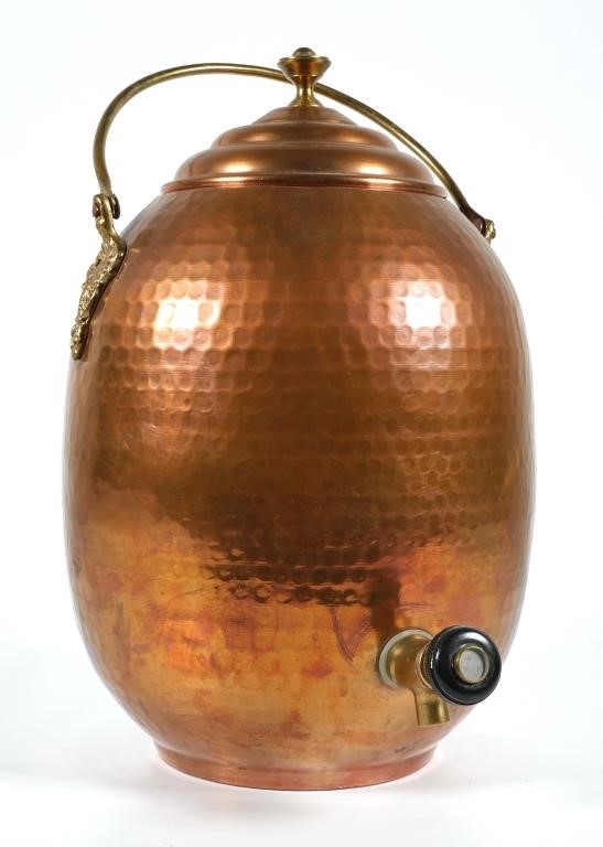 VINTAGE HAMMERED COPPER DRINK DISPENSEROld