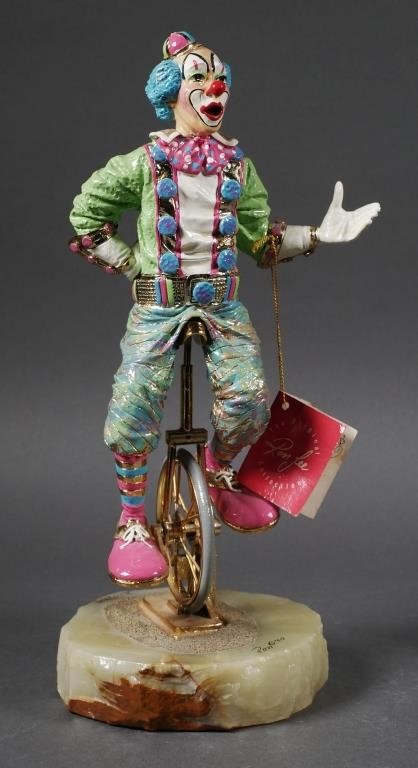 RON LEE CLOWN ON UNICYCLE SCULPTURERON