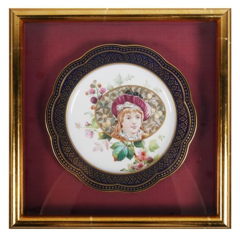 19C WEDGWOOD PORTRAIT PLATE OF