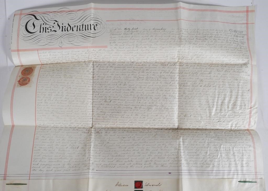 TWO VELLUM INDENTURES, CITIZEN