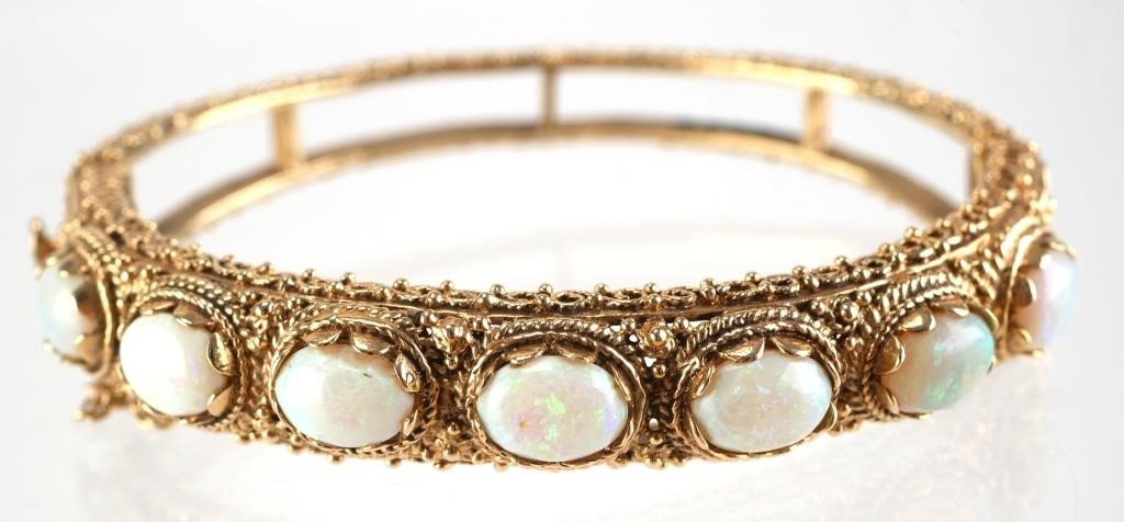 14K GOLD OPAL BRACELET14K yellow