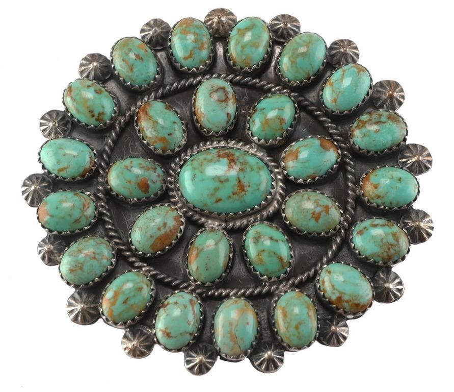 SOUTHWEST STERLING TURQUOISE PENDANT 364577