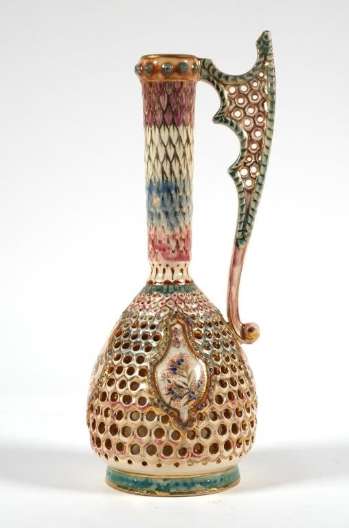 FISHER J BUDAPEST RETICULATED POTTERY