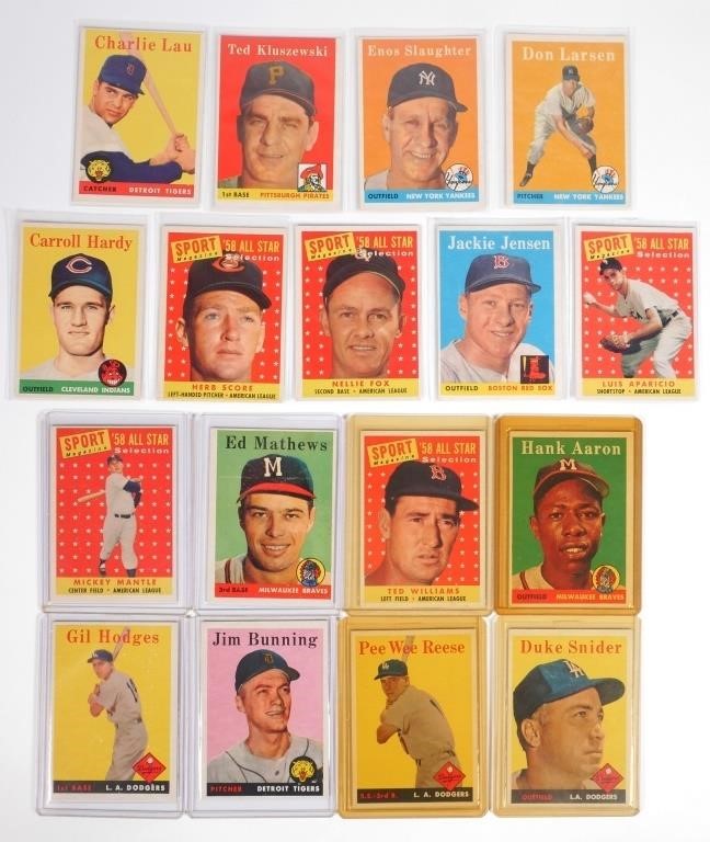  17 1958 TOPPS BASEBALL CARDS 364587