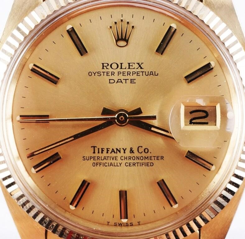 14K TIFFANY & CO ROLEX OYSTER PERPETUAL