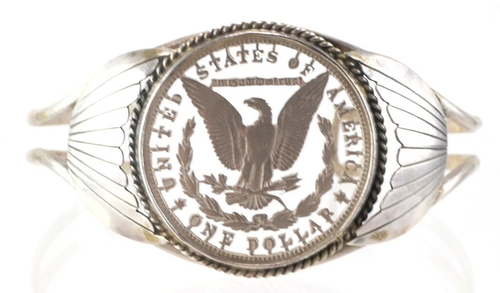 STERLING MORGAN SILVER DOLLAR CUFF