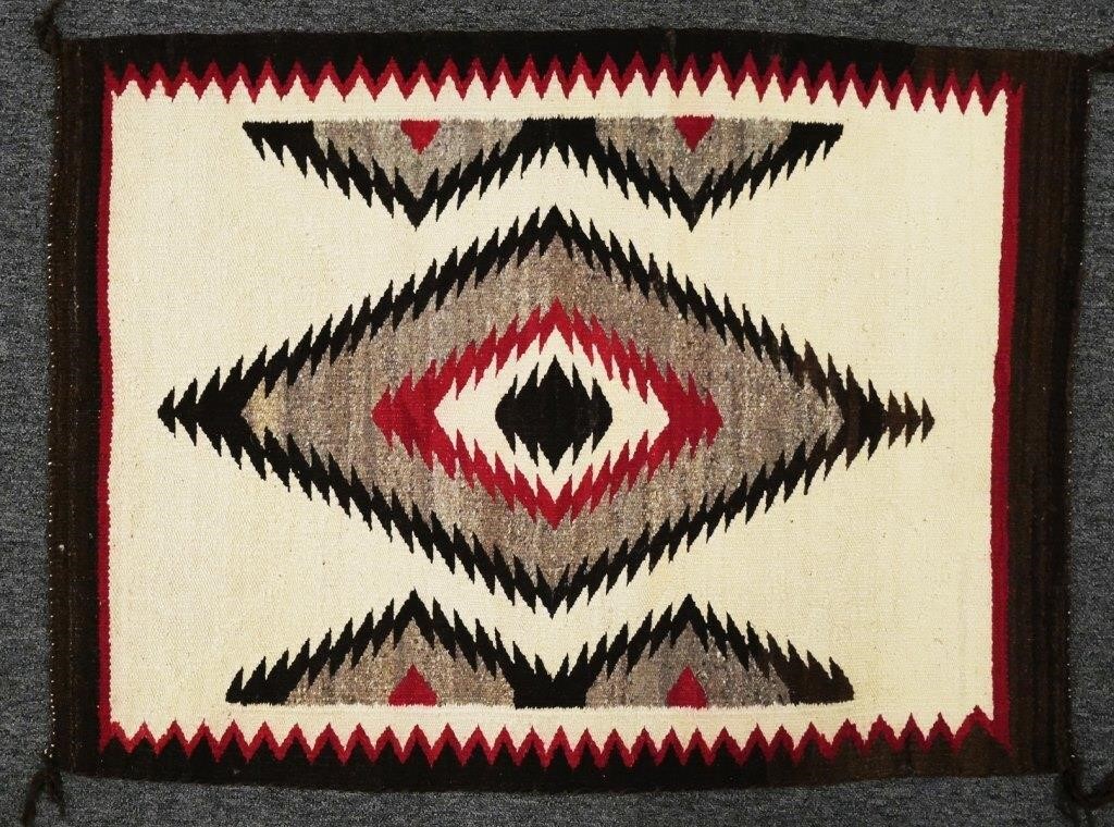 NATIVE AMERICAN GANADO NAVAJO RUGNative 3645b1