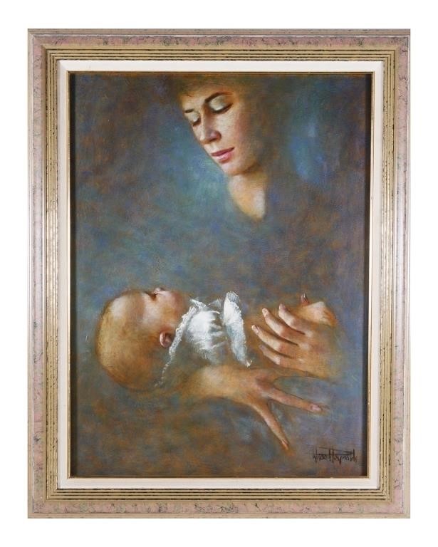 WADE REYNOLDS MOTHER CHILD PORTRAIT  3645cf