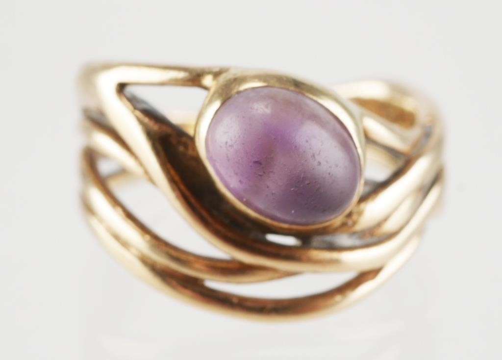 14K GOLD AMETHYST RING14K yellow 3645cb