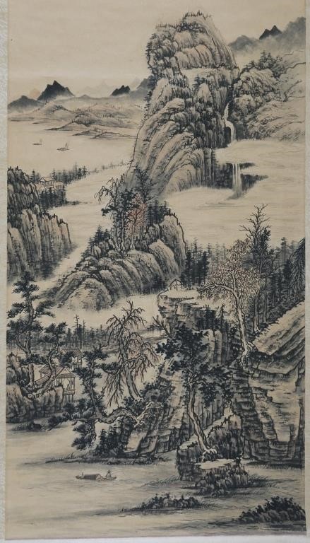 CHINESE SCROLL PAINTING, LANDSCAPEChinese