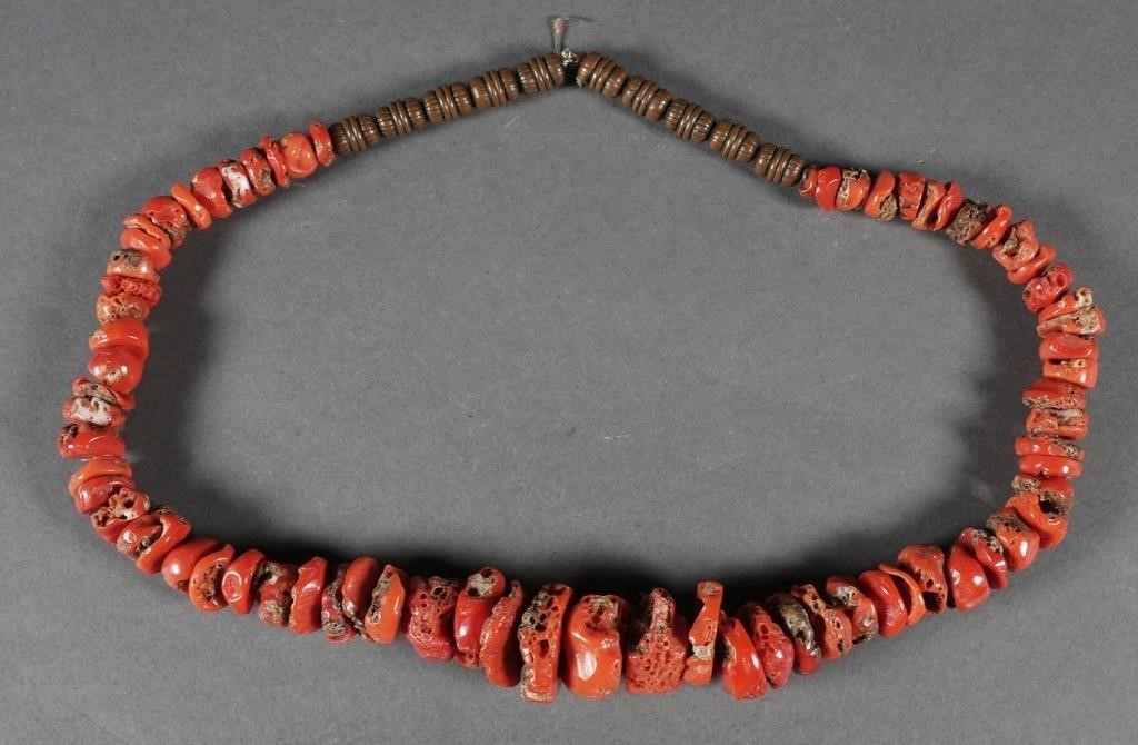 NATIVE AMERICAN RED CORAL NECKLACEFreeform 3646a7