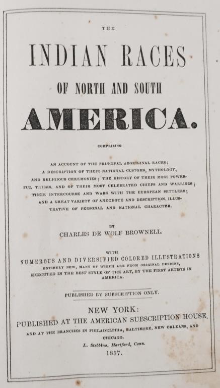 BOOK INDIAN RACES OF AMERICA  3646c1