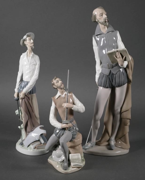 (3) DON QUIXOTE PORCELAIN FIGURINES