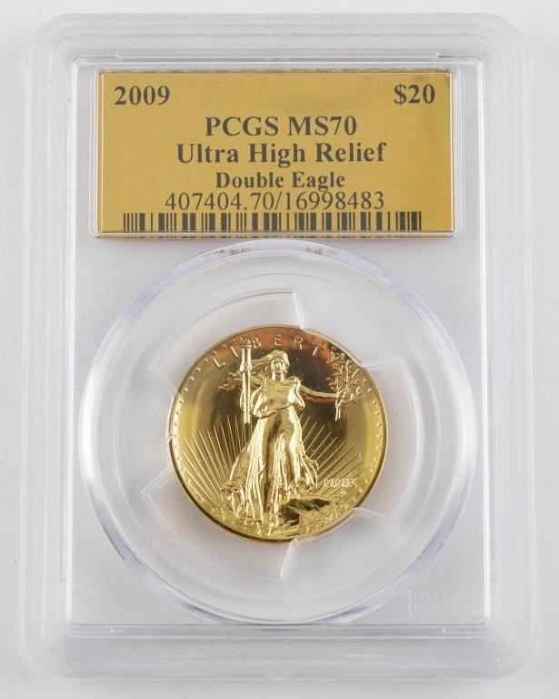 MS70 ULTRA HIGH RELIEF GOLD DOUBLE