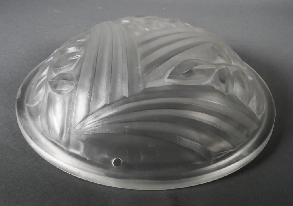 ART DECO GLASS FROSTED LAMP SHADE 3647ba